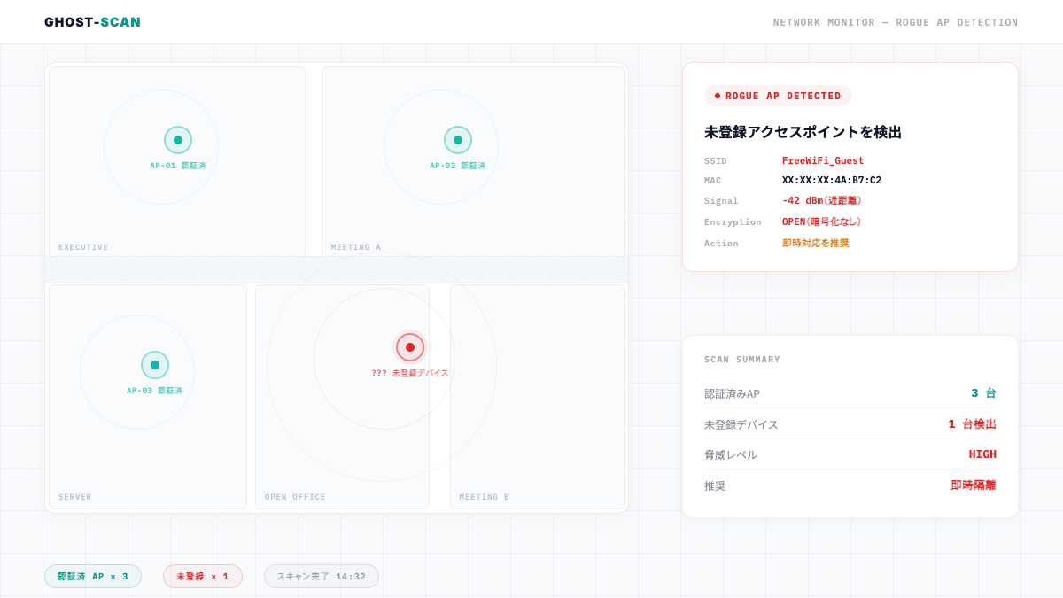 WiFi電波の可視化イメージ